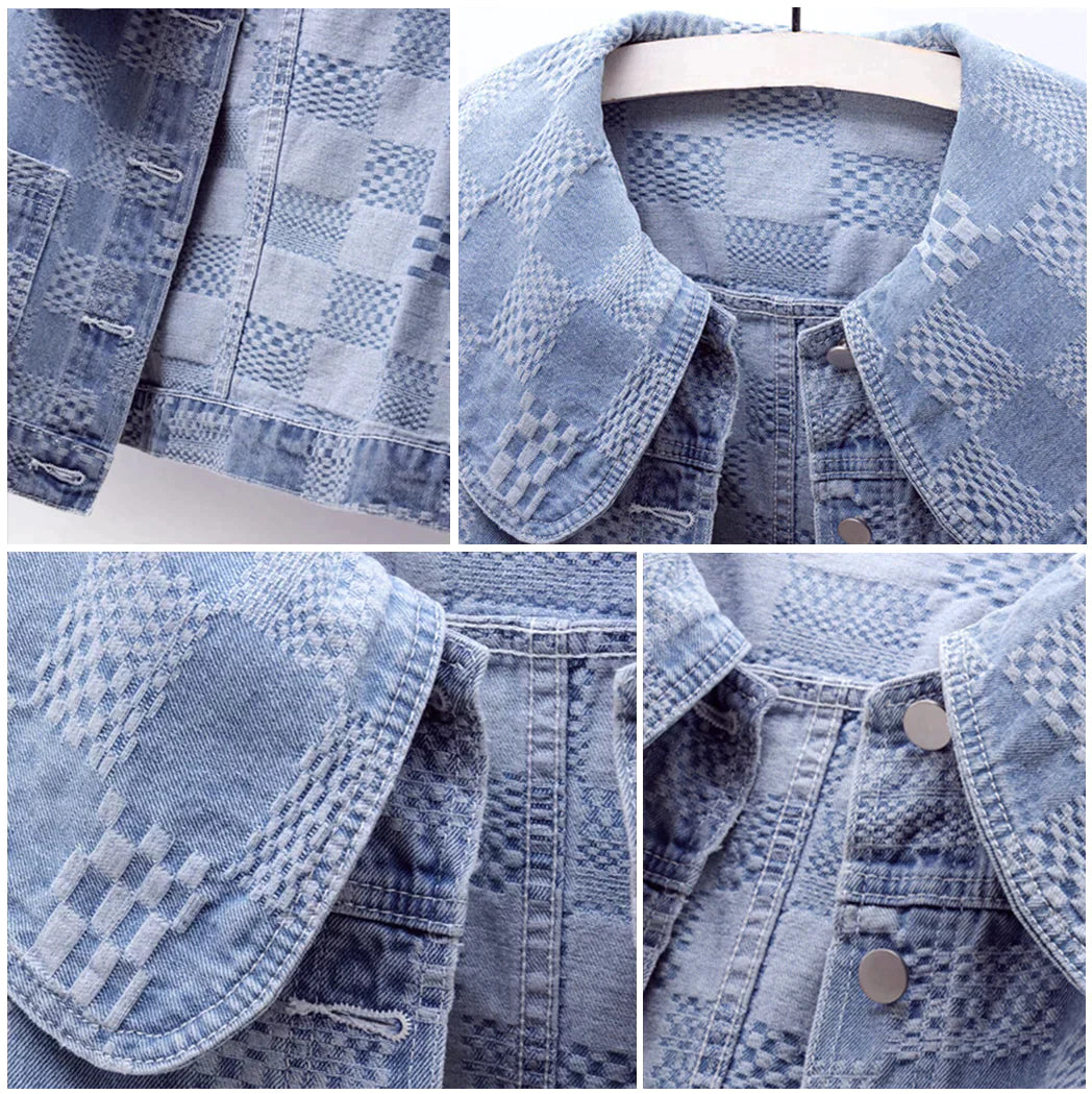 L'Amourélle - Veste en jean à grand col
