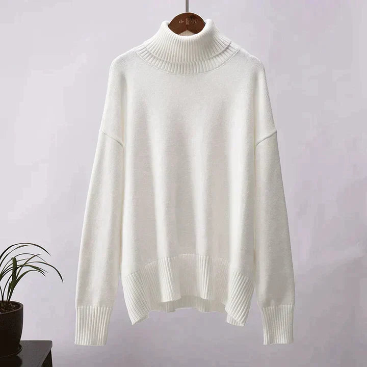 Amélie Oversized Cotton Turtleneck Sweater