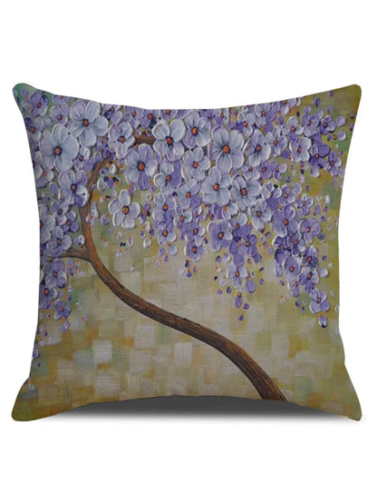 Floral Tree Oil Painting Art Pillowcase