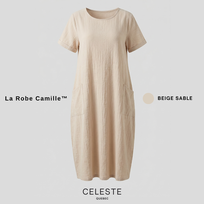 Robe Camille™ — Robe en Coton Texturé Doux et Respirant