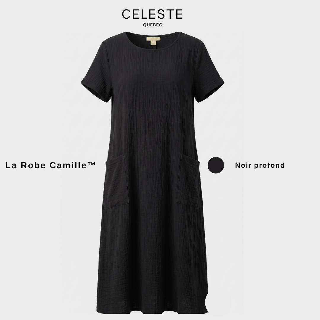 Robe Camille™ — Robe en Coton Texturé Doux et Respirant