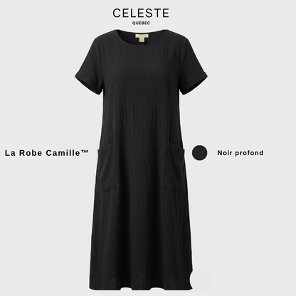 Robe Camille™ — Robe en Coton Texturé Doux et Respirant