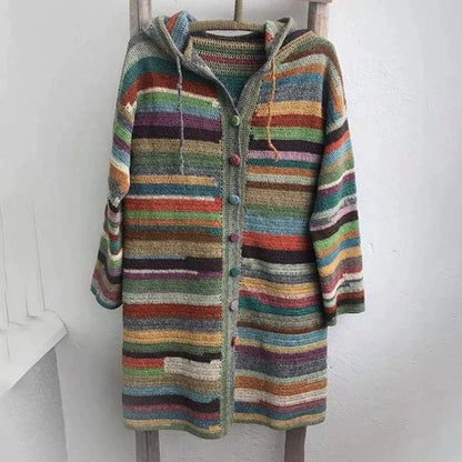Janna - Elegant Striped Hooded Sweater