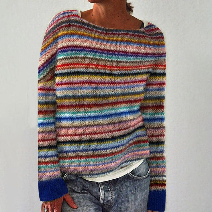 Noe - Elegant long-sleeved striped sweater