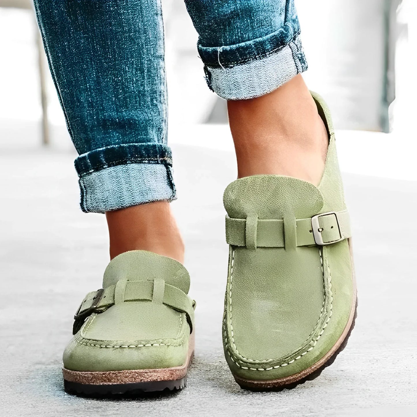 Luiz - Sandale en cuir vintage moderne