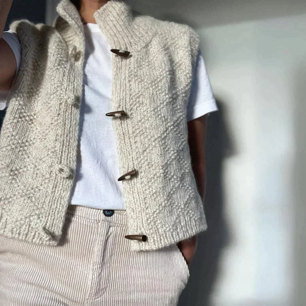 Evy - Elegant buttoned wool cardigan