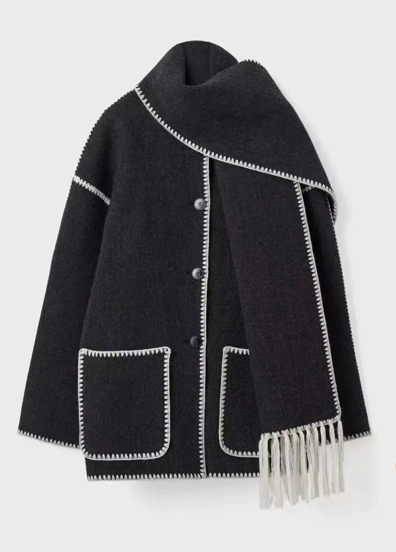 Pamela - Hepburn Style Wool Cape Coat