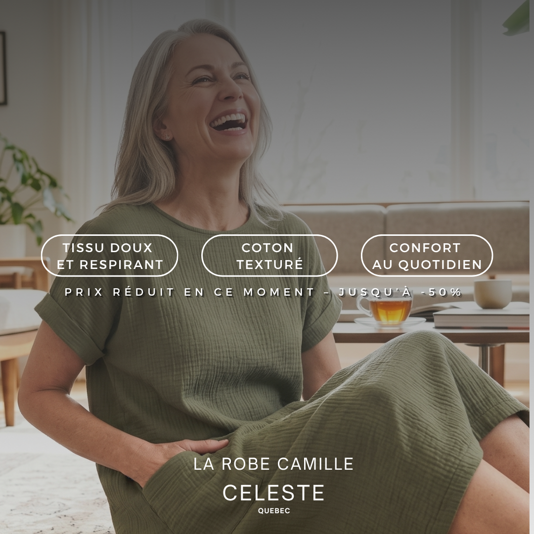 Robe Camille™ — Robe en Coton Texturé Doux et Respirant