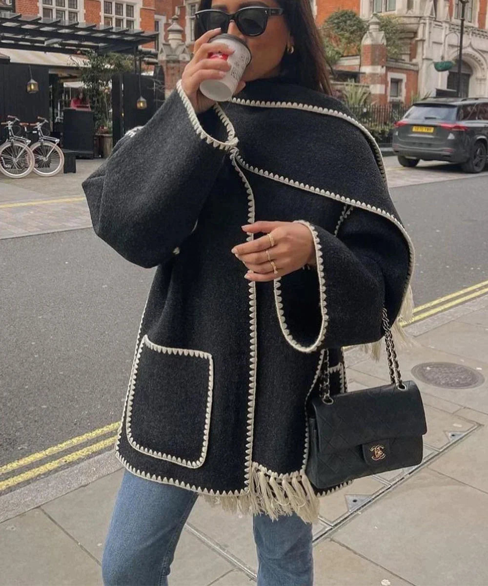 Pamela - Hepburn Style Wool Cape Coat