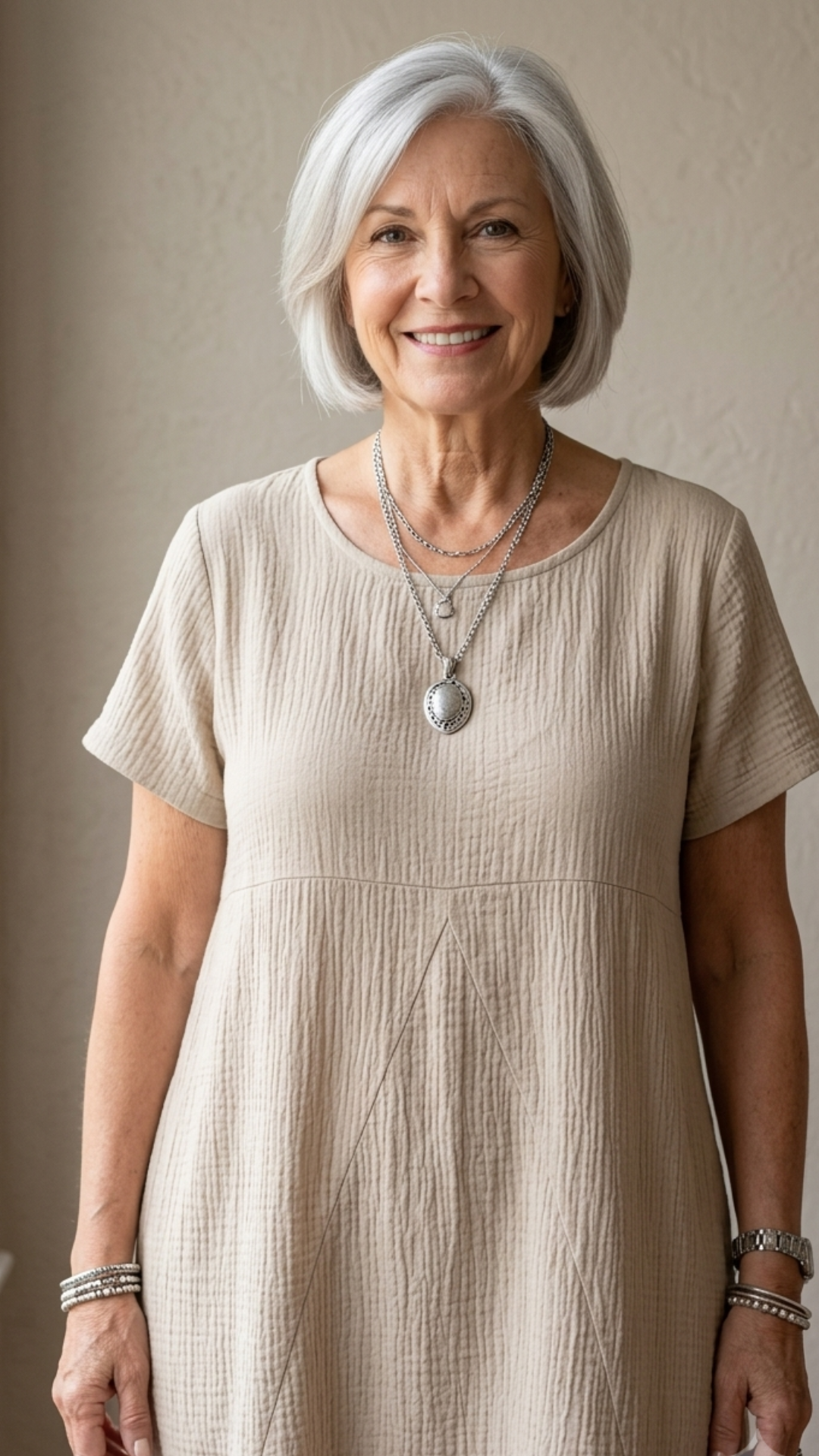 Robe Camille™ — Robe en Coton Texturé Doux et Respirant