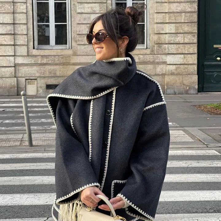 Pamela - Hepburn Style Wool Cape Coat