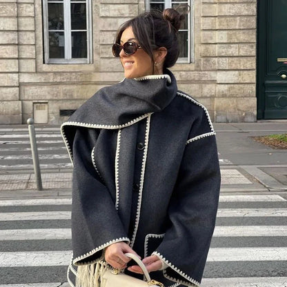 Pamela - Hepburn Style Wool Cape Coat
