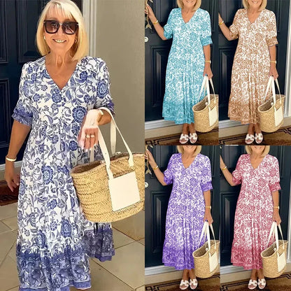 Melanie - Bohemian V-Neck Dress
