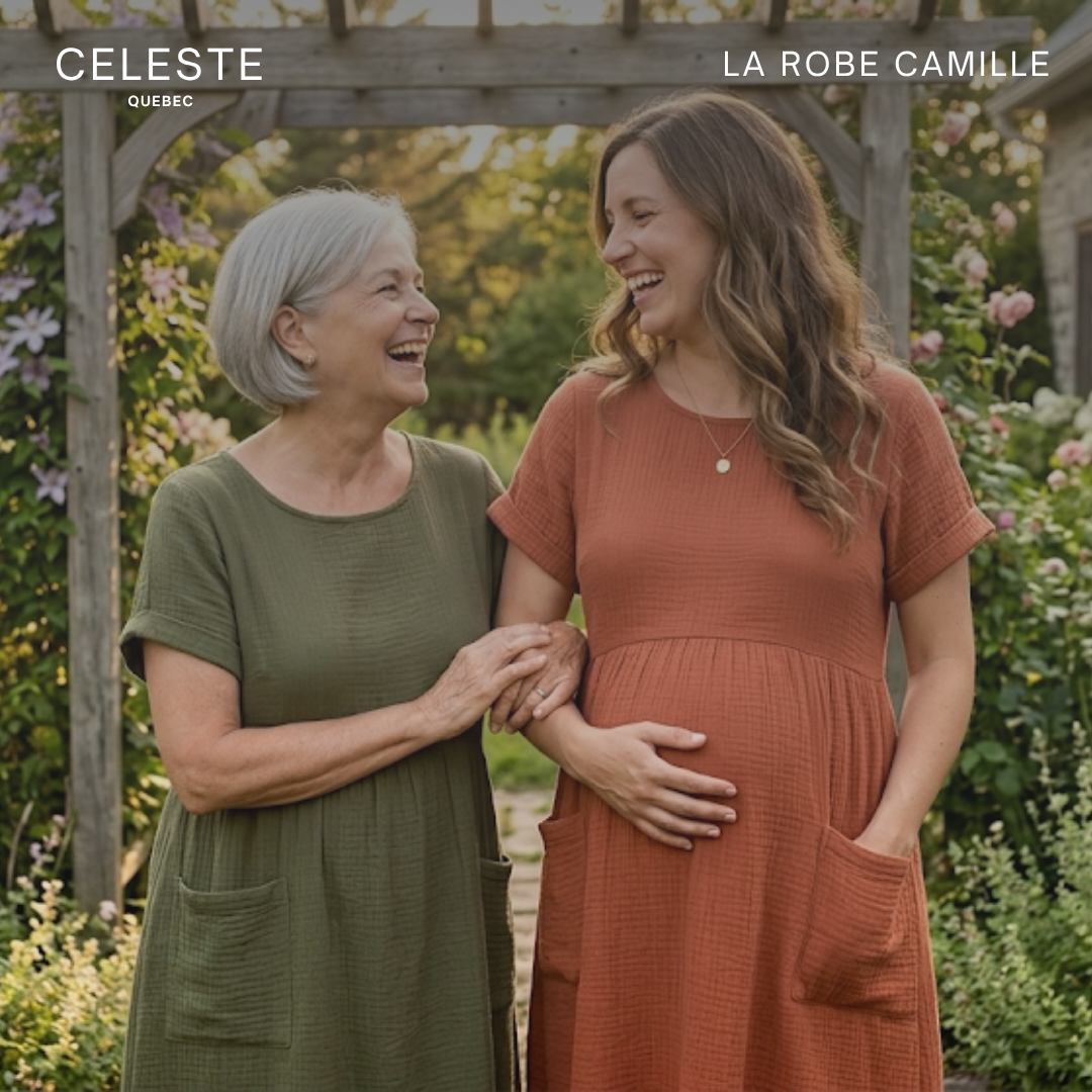 Robe Camille™ — Robe en Coton Texturé Doux et Respirant