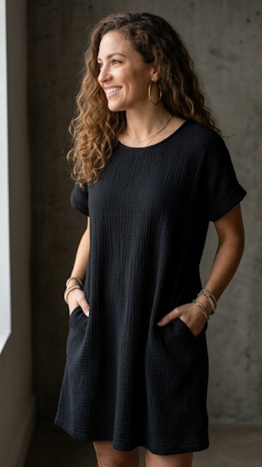 Robe Camille™ — Robe en Coton Texturé Doux et Respirant