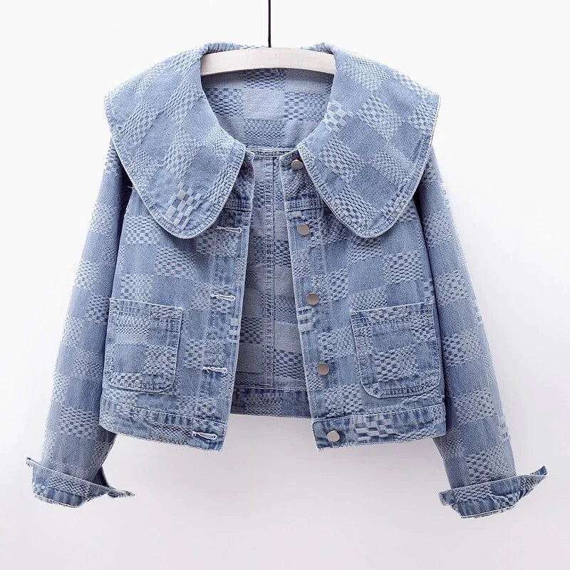 L'Amourélle - Veste en jean à grand col