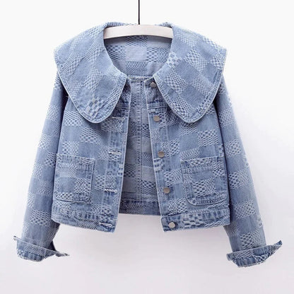 L'Amourélle - Veste en jean à grand col