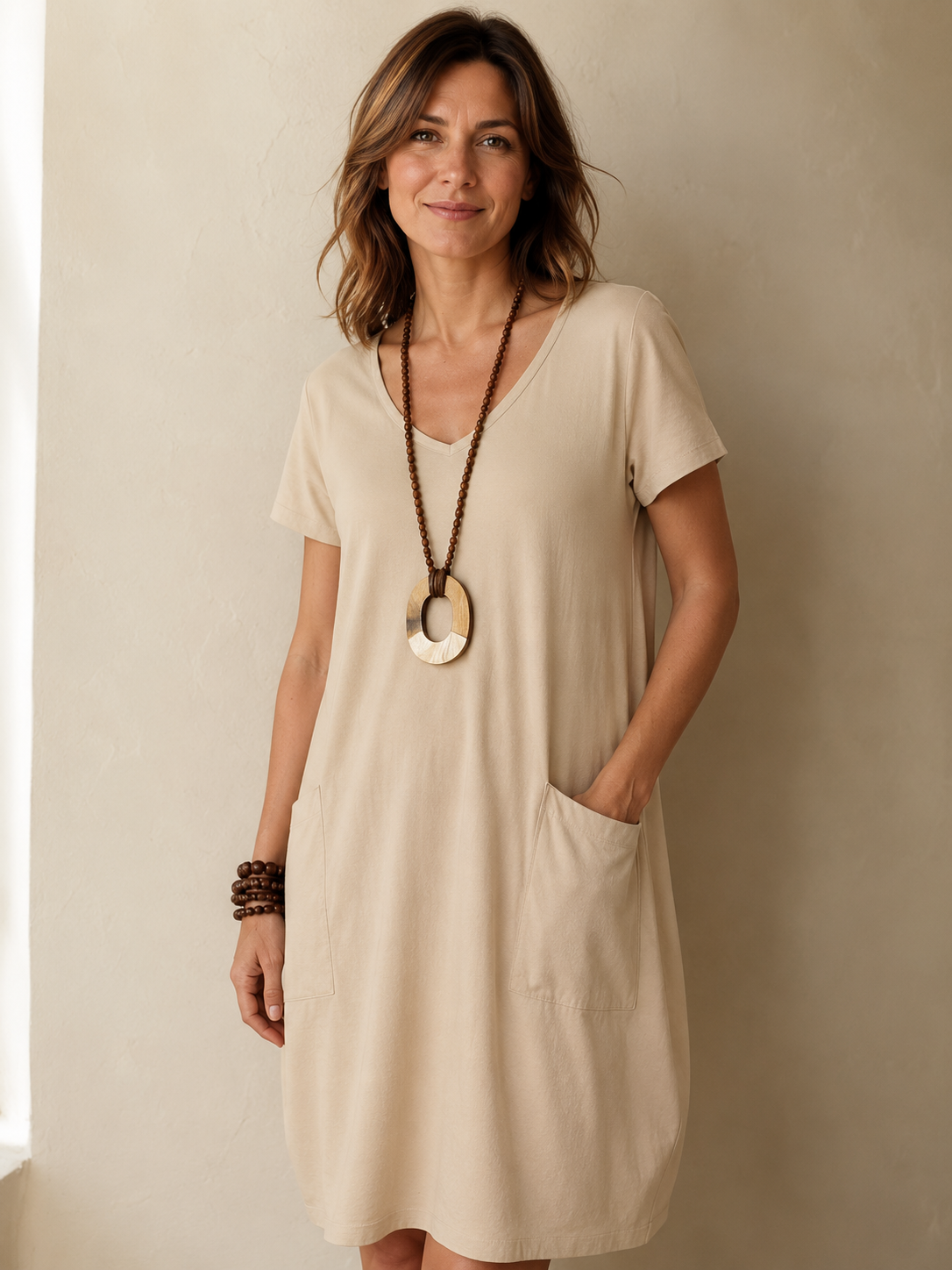 Robe Sophie™ — Robe Élégante avec Couverture Subtile du Ventre