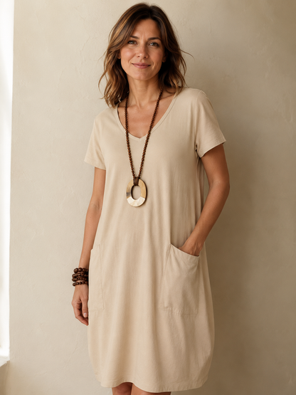 Robe Sophie™ — Robe Élégante avec Couverture Subtile du Ventre