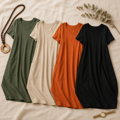 Robe Sophie™ — Robe Élégante avec Couverture Subtile du Ventre