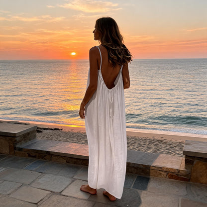 Robe Emma — Longue Dos Nu Fluide