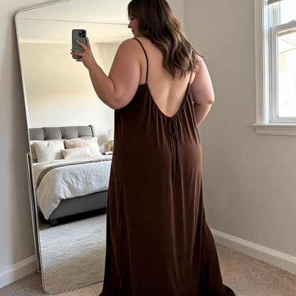 Robe Emma — Longue Dos Nu Fluide