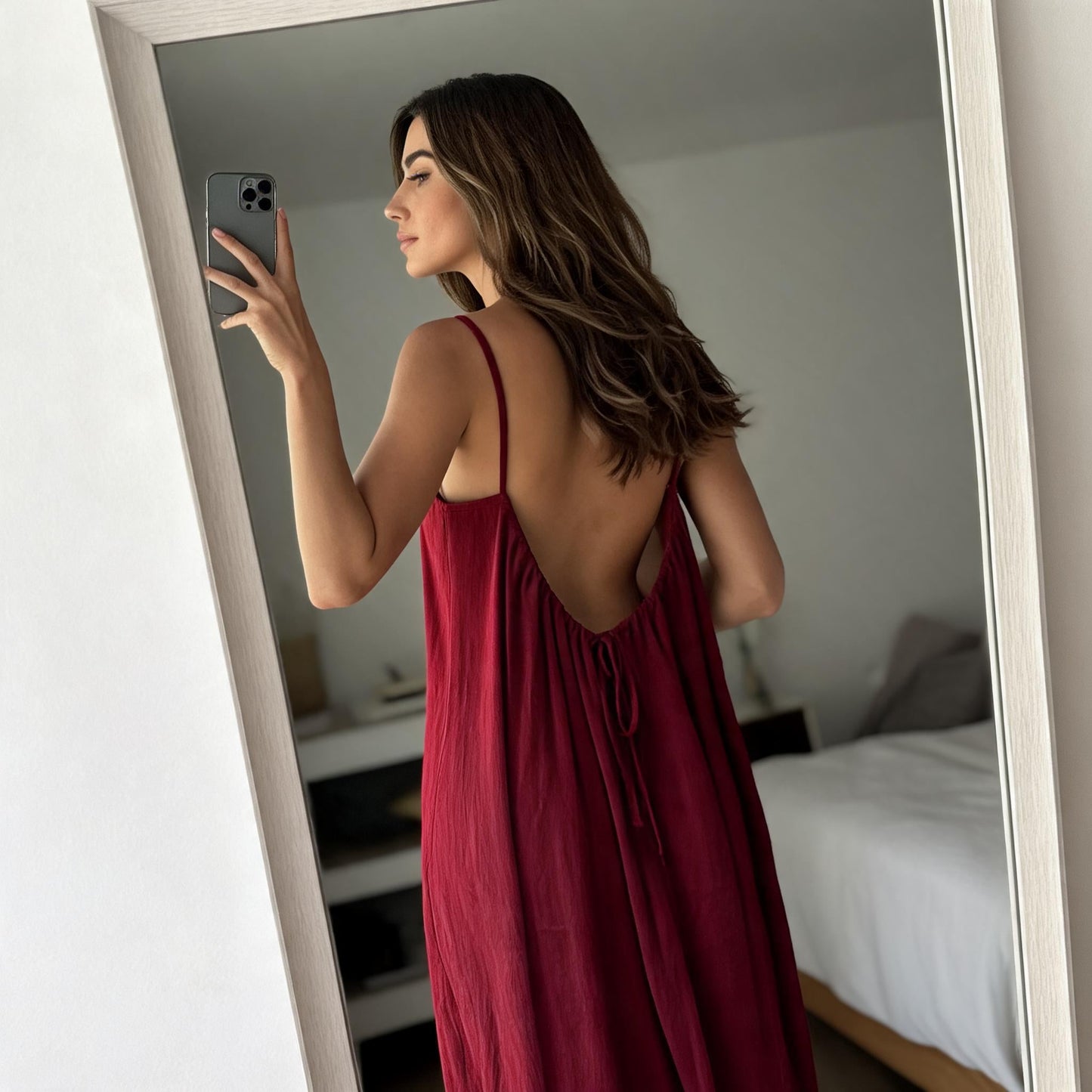 Robe Emma — Longue Dos Nu Fluide