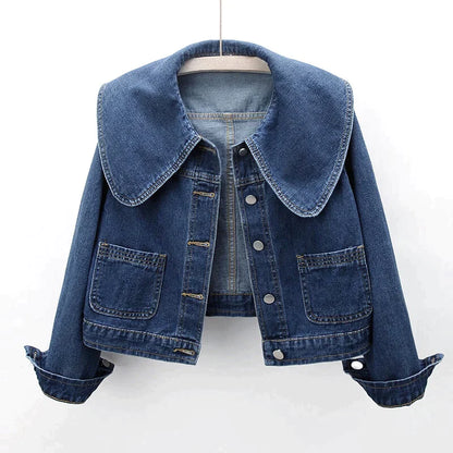 L'Amourélle - Veste en jean à grand col