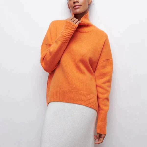 Amélie Oversized Cotton Turtleneck Sweater 