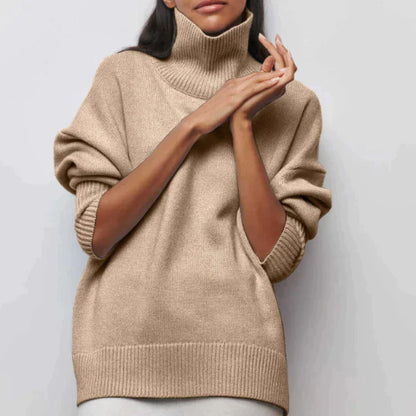 Amélie Oversized Cotton Turtleneck Sweater 