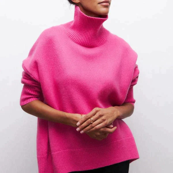 Amélie Oversized Cotton Turtleneck Sweater 