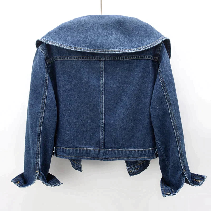 L'Amourélle - Veste en jean à grand col