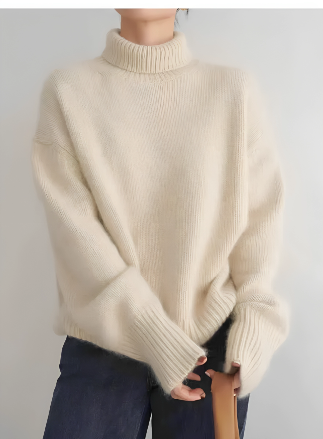 Sophia - Cashmere turtleneck sweater – Celeste