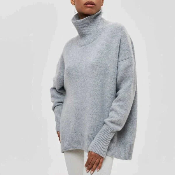 Amélie Oversized Cotton Turtleneck Sweater 
