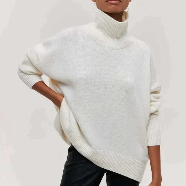 Amélie Oversized Cotton Turtleneck Sweater 