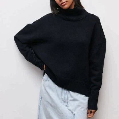 Amélie Oversized Cotton Turtleneck Sweater 