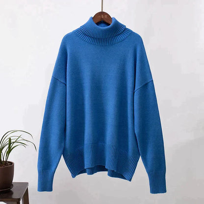 Amélie Oversized Cotton Turtleneck Sweater 