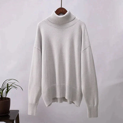 Amélie Oversized Cotton Turtleneck Sweater 