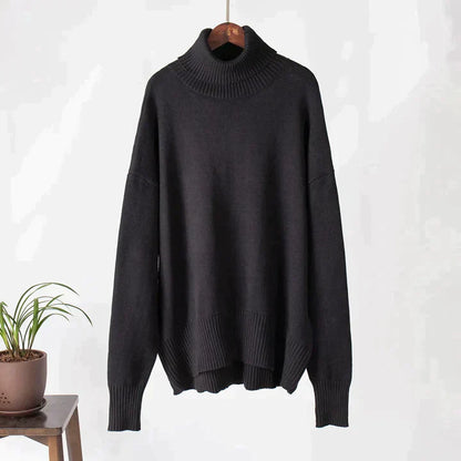 Amélie Oversized Cotton Turtleneck Sweater 