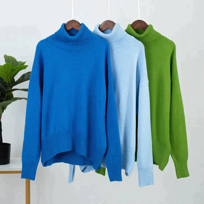 Amélie Oversized Cotton Turtleneck Sweater 