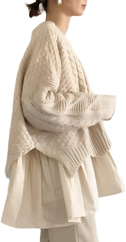 Julia - Apricot round neck sweater