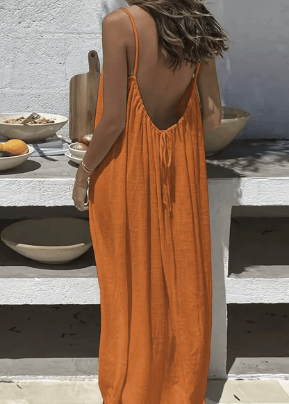 Robe Emma — Longue Dos Nu Fluide