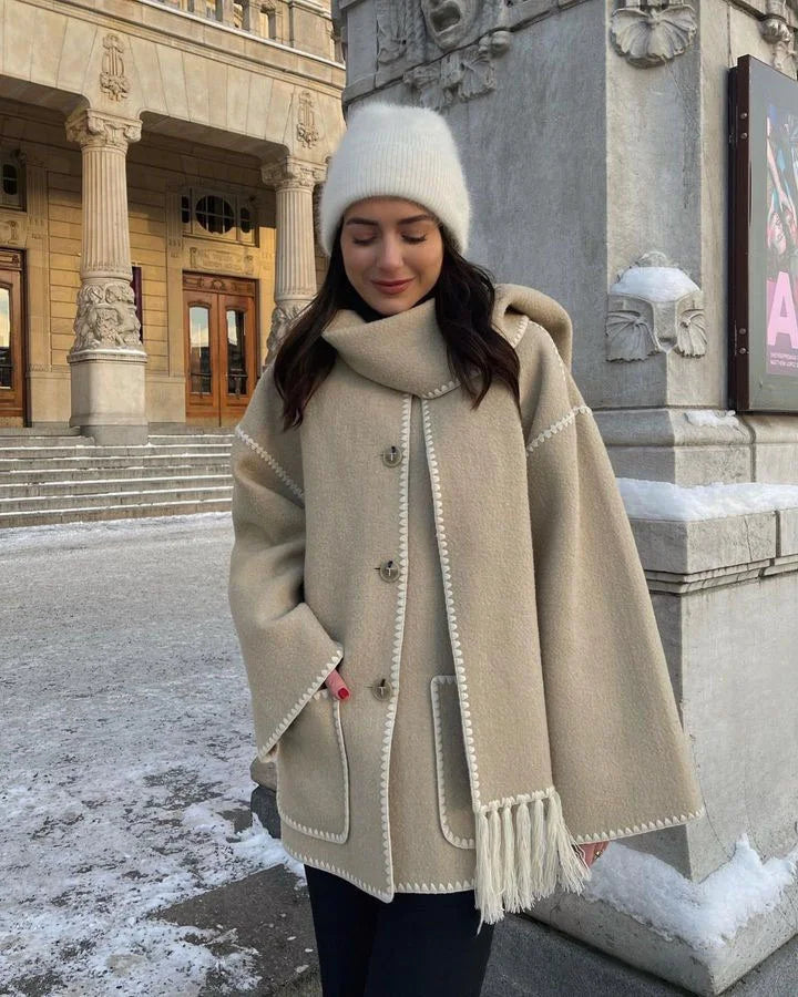 Pamela - Hepburn Style Wool Cape Coat