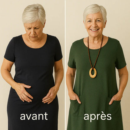 Robe Sophie™ avec Manches Longues — Robe Élégante avec Couverture Raffinée du Ventre