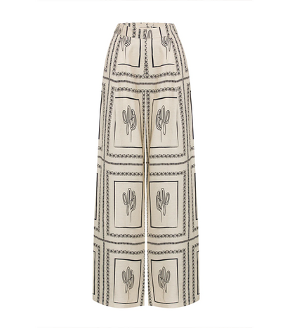 2-piece set with abstract geometric line print