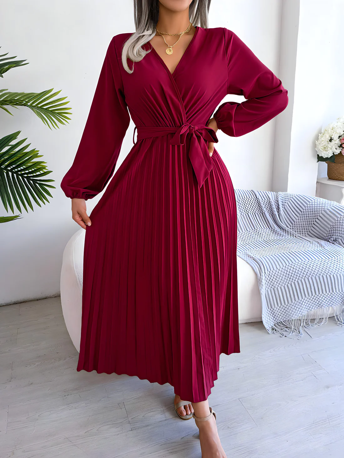 Ève - Elegant pleated dress