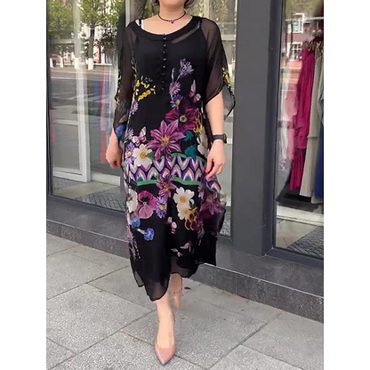 Casual floral vestido