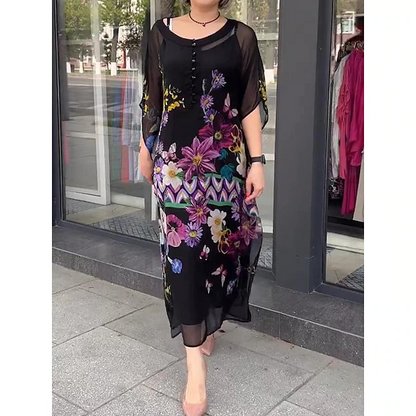 Casual floral vestido