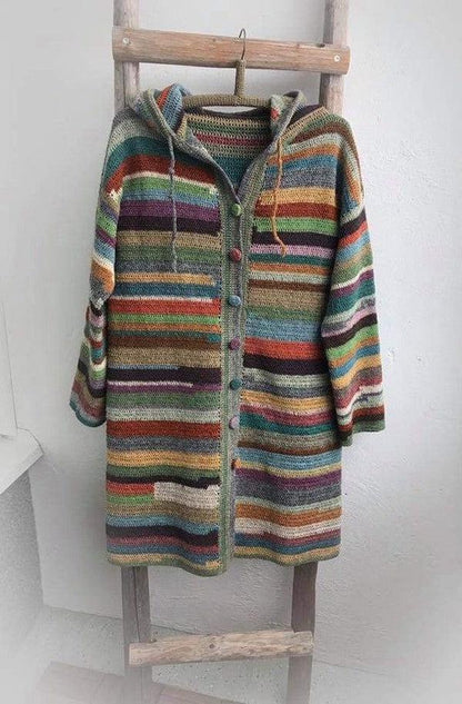Janna - Elegant Striped Hooded Sweater