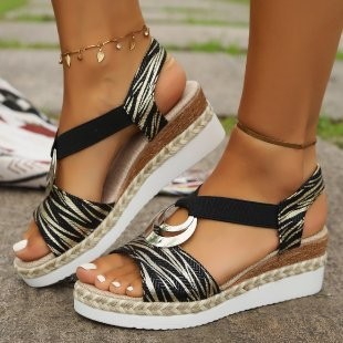 Emma - Sandales Confortables Ergonomique à Talon Compensé